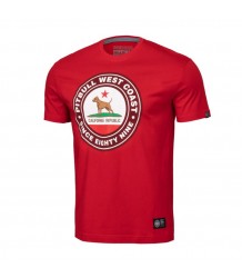 T-Shirt Koszulka Pit Bull Circal Dog Red