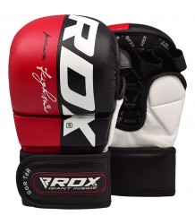 RDX Rękawice MMA T6 Sparring Sparingowe Red