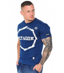 Octagon T-Shirt Koszulka Logo Smash Granatowa