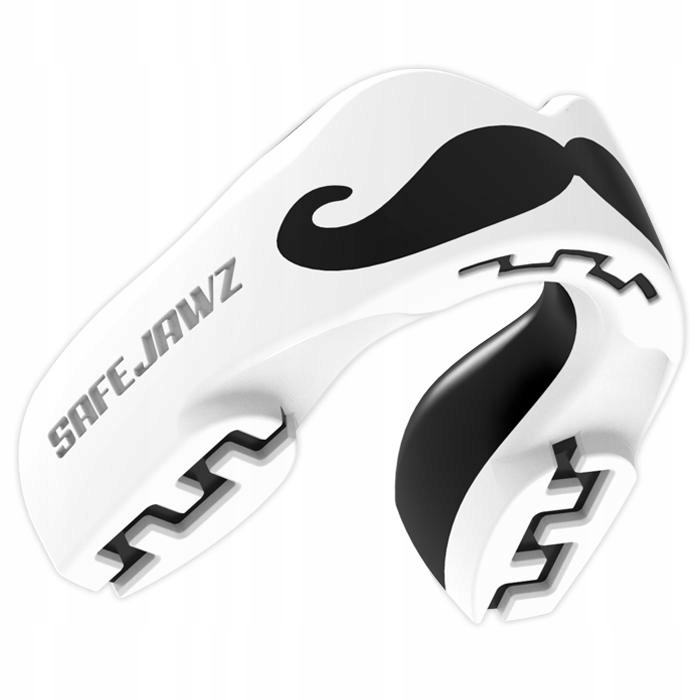 Фото - Захист для єдиноборств Safejawz Extro Ochraniacz Na Zęby Mustache White+ Pudełko