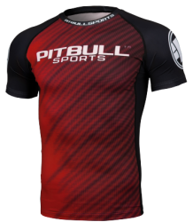 Pit Bull Rashguard Krótki Rękaw Shortsleeve Raster Red