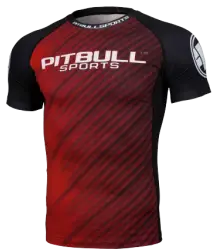 Pit Bull Rashguard Krótki Rękaw Shortsleeve Raster Red