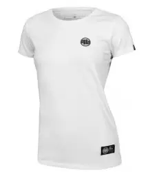 Pit Bull T-Shirt Koszulka Damska Lycra Small Logo White