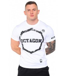 Octagon T-Shirt Koszulka Logo Smash Biała