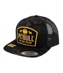 Pit Bull Czapka Snapback Flat Mesh Dogs Blac Camo