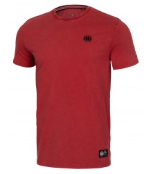 Pit Bull T-Shirt Koszulka Denim Washed Small Logo Burgund