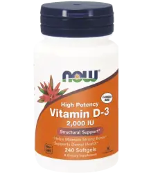 Now Foods Witamina D-3 - 2,000 Iu - 240 Softgels