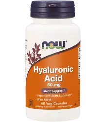 Now Foods Hyaluronic Acid With Msm - 60 Kapsułek Wegetariańskich