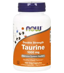 Now Foods Taurine Double Strength 1000 Mg - 250 Kaspułek Wegetariańskich