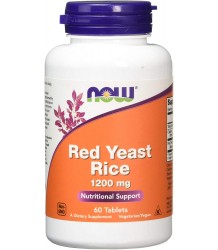Now Foods Red Yeast Rice 1200mg - Czerwony Ryż - 60 Kapsułek Wegetariańskich