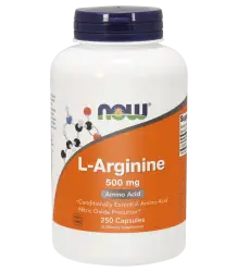 Data ważności 05.2025 Now Foods L-Arginine 500 Mg - 250 Caps