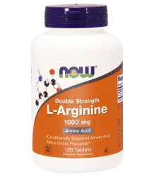 Now Foods L-Arginine Double Strenght - L-Arginina Podwójna Moc - 1000 Mg - 120 Tabletek