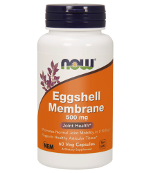 Now Foods Eggshell Membrane Nem® - Membrana Jaja Kurzego 500 Mg - 60 Kapsułek Wegetariańskich