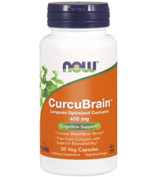 Now Foods Curcubrain 400 Mg - 50 Vcaps