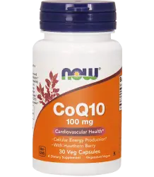 Now Foods Koenzym Q10 100mg + Głóg - 30 Kapsułek Wegetariańskich