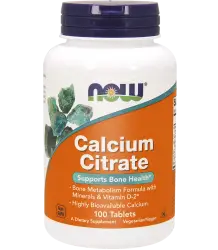 Now Foods Calcium Citrate - Cytrynian Wapnia + Minerały - 100 Vcaps