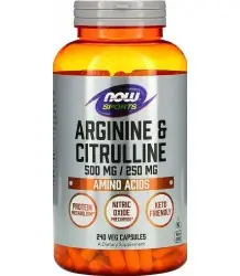 Now Foods Arginine & Citrulline 500/250 Mg - Arginina I Cytrulina - 240 Vcaps