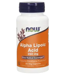 Now Foods Alpha Lipoic Acid 250 Mg - Zmiatacz Wolnych Rodników* - 60 Kapsułek Wegetariańskich