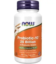 Now Foods Probiotic-10™ 25 Miliardów Jednostek - 100 Vcaps