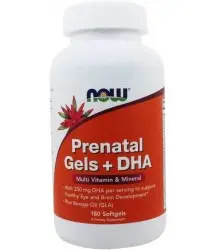 Now Foods  Prenatal Gels + Dha - Multiple Vitamin & Mineral - 180 Sotfgels