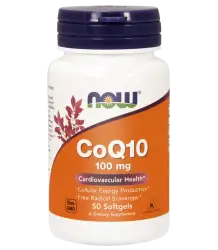 Now Foods Koenzym Q10 100 Mg + Vit E - 50 Softgels
