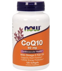 Now Foods - Coq10 With Omega-3 60mg - 120 Softgels