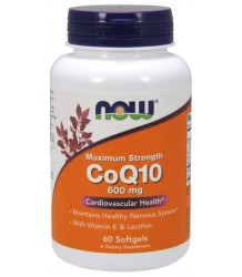 Now Foods - Coq10 With Lecithin & Vitamin E 600mg - 60 Softgels