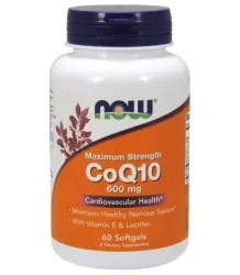 Now Foods - Coq10 With Lecithin & Vitamin E 600mg - 60 Softgels