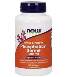 NOW FOODS -Phosphatidyl Serine - FOSFATYDYLOSERYNA, 300MG, 50 KAPSUŁEK MIĘKKICH