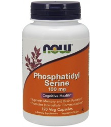 NOW FOODS -Phosphatidyl Serine - FOSFATYDYLOSERYNA, 100MG, 120 VKAPS