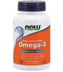 Now Foods - Omega-3 Molekularnie Destylowany Olej Rybny 100 Kapsułek