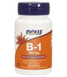 Now Foods Vitamin Witamina B-1 Thiamine 100 Mg - 100 Tabletek
