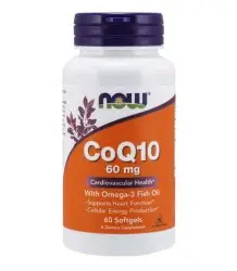 Now Foods - Koenzym Coq10 60mg Z Omega-3 - 60 Kapsułek