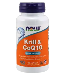 Now Foods Krill & Coq10- Olej Z Kryla + Koenzym Q10- 60 Kapsułek