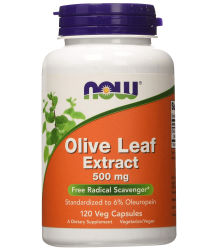 Now Foods Olive Leaf Extract - Liść Oliwny Ekstrakt 500 Mg - 120 Kapsułek