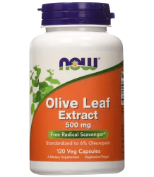 Now Foods Olive Leaf Extract - Liść Oliwny Ekstrakt 500 Mg - 120 Kapsułek