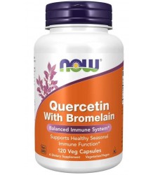 Now Foods Quercetin With Bromelain-  Kwercetyna I Bromelaina- 120 Kapsułek