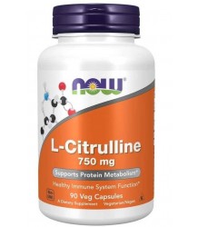 Now Foods L-Citrulline 750 Mg - 90 Kapsułek