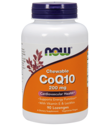 Now Foods Coq10 With Lecithin & Vitamin E 200mg - 90 Tabletek Do Ssania