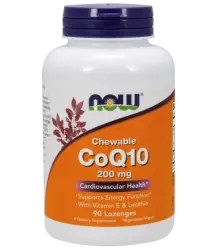 Now Foods Coq10 With Lecithin & Vitamin E 200mg - 90 Tabletek Do Ssania