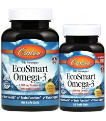 Carlson Labs Ecosmart Omega-3 Lemon 90 + 30 Softgels