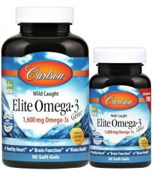 Carlson Labs Elite Omega-3 Gems Lemon 90 + 30 Softgels