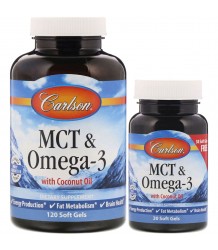 Carlson Labs Mct & Omega-3 120 + 30 Softgels