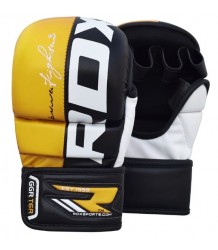 RDX Rękawice MMA T6 Sparring Sparingowe Yellow