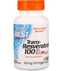 Doctor's Best Trans-Resveratrol With Resvinol-25 100mg - 60 Vcaps