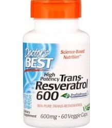 Doctor's Best Trans-Resveratrol 600 60 Vcaps