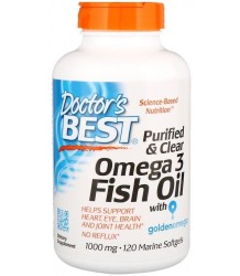 Doctor's Best Purified & Clear Omega 3 Fish Oil 120 softgels