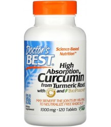 Doctor's Best High Absorption Curcumin From Turmeric Root With C3 Complex & Bioperine