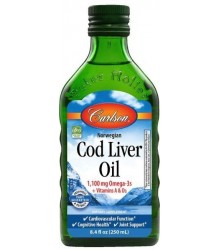 Carlson Labs Norwegian Cod Liver Oil 1100 Mg Unflavored 250 Ml.