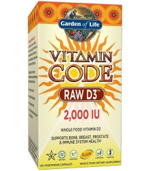 Garden Of Live Vitamin Code Raw D3 2000 Iu - 120 Vcaps